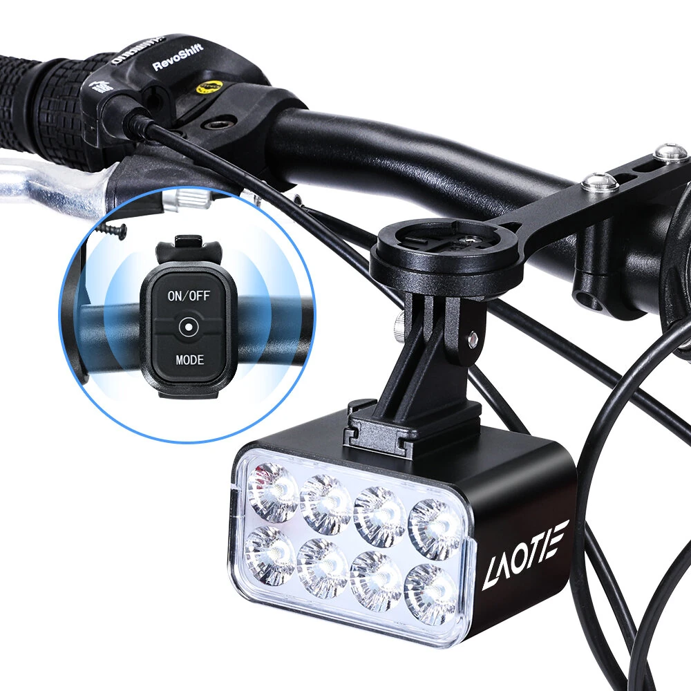 LAOTIE BU08 Wireless Remote Hoisting Bicycle Headlight 1530 Lumens Lifting Front Head Lamp 4000mAh USB Rechargeable Aluminum Alloy for Road MTB Mountain Bike
