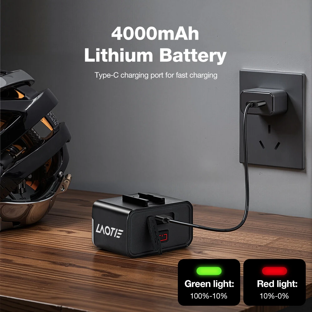 LAOTIE BU08 Wireless Remote Hoisting Bicycle Headlight 1530 Lumens Lifting Front Head Lamp 4000mAh USB Rechargeable Aluminum Alloy for Road MTB Mountain Bike
