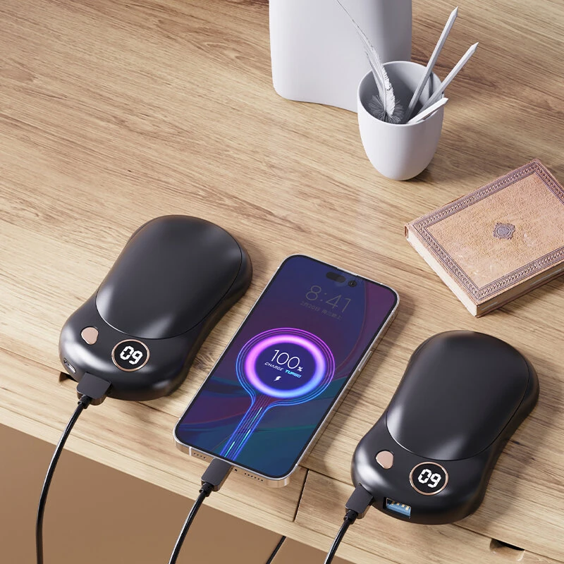 Magnetic Hand Warmer USB Charging Split Self-Heating Hand Warmer Portable Charging Treasure Three-Speed Adjustable Temperature