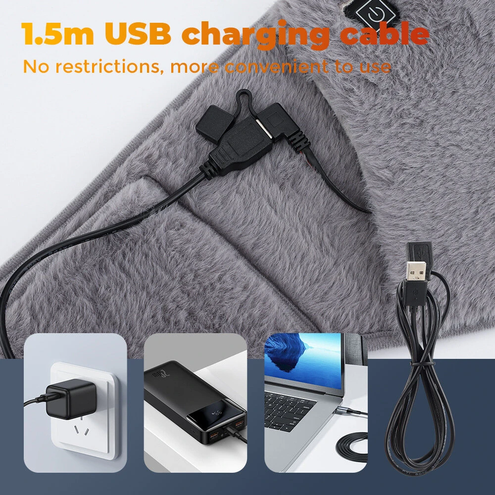 Heated USB Waist Belt 3 Adjustable Temperatures Warm Waist Belt Electric Heating Waist Belt Can Warm Hands Waist And Stomach Plush Belt To Keep Warm In Winter
