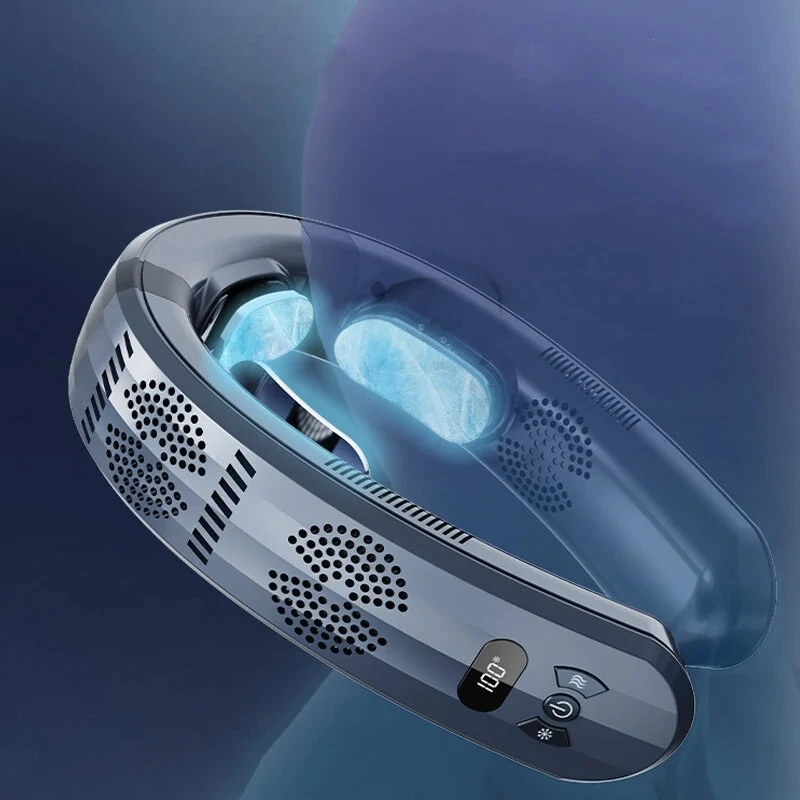 Portable 3 Mode Wearable Air Conditioner with 360° Airflow Coverage 6000mAh Rechargeable USB Charging Lightweight Perfect for Outdoor Activity Travel Office