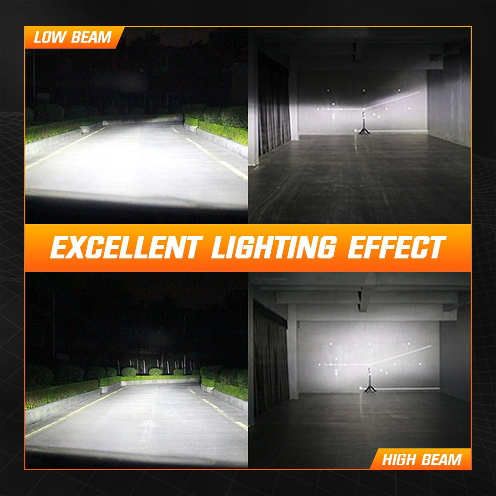 NightEye Auto Lighting A315-S10 2PCS 6500K White LED Car Headlight Bulbs 22000LM/Pair LED Front Headlamp IP68 Waterproof
