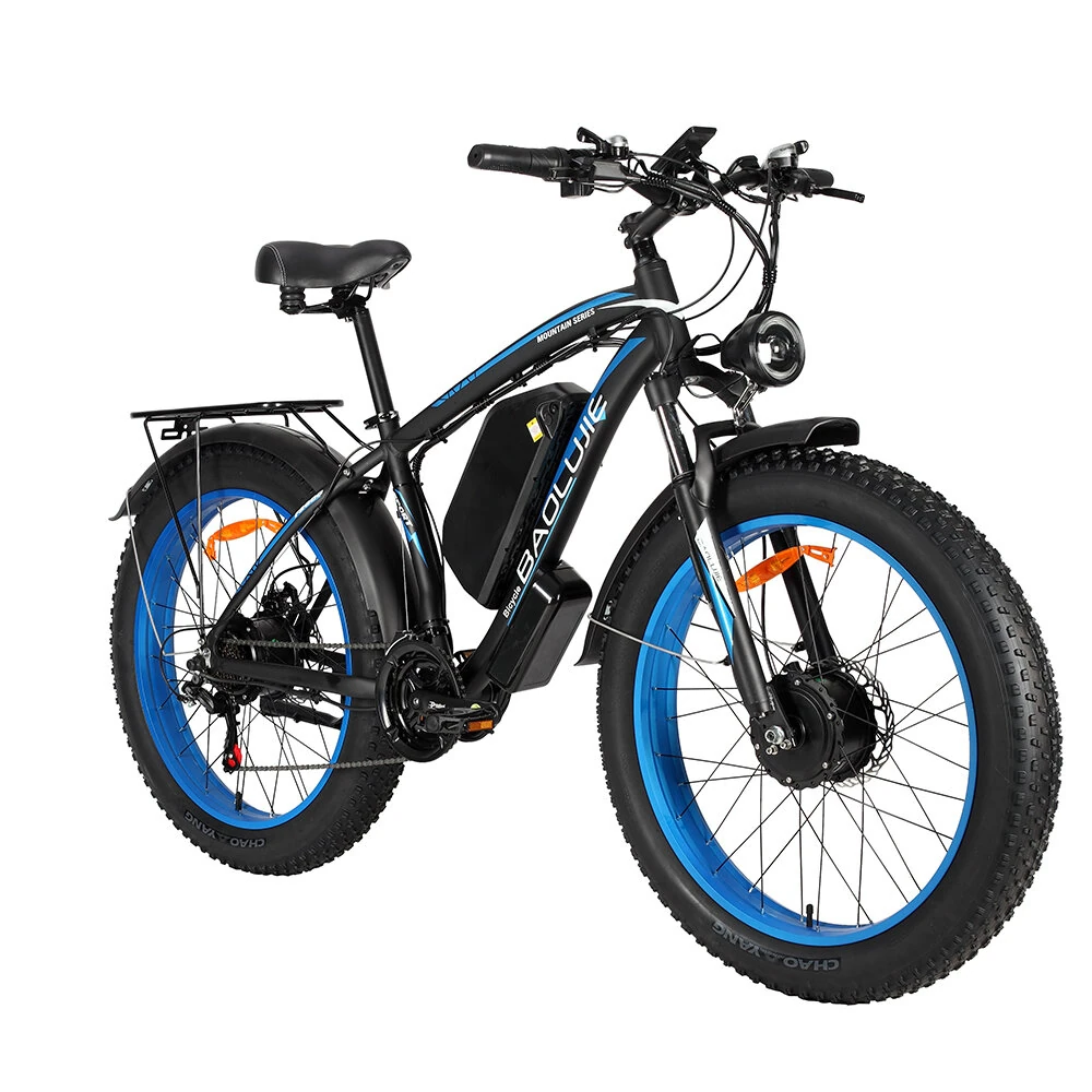 [EU DIRECT] BAOLUJIE DP2602-1 Electric Bike 48V 20Ah Battery 1000W*2 Dual Motor 26inches Tires 50-65KM Max Mileage 150KG Max Load Electric Bicycle