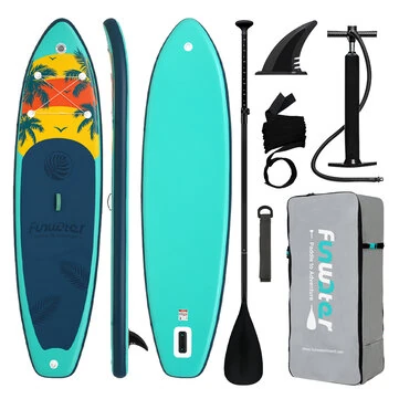 [EU Direct] FunWater 335*84*15CM Load 165KG+ Inflatable Stand Up Paddle Board Surfboard For Solor Adventure Fimaly Touring Unisex Adult Paddle Board SUPFW55A,SUPFW55B,SUPFW55C