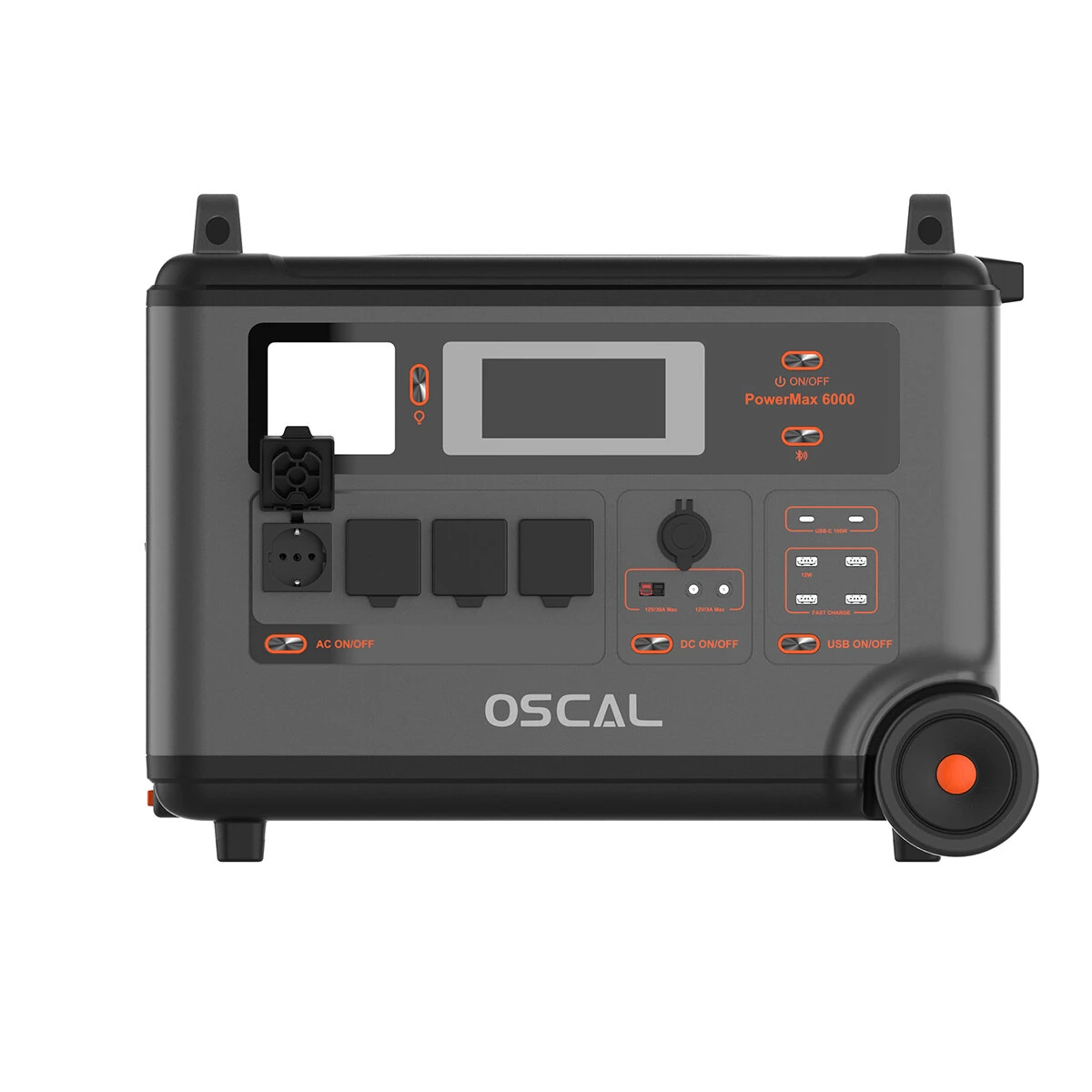 [EU Direct] Blackview Oscal PowerMax 6000 3600Wh Portable Power Station LifePO4 Battery Solar Generator 6000W AC Output, Pure Sine Wave Fully Recharge in 1.96 Hours 10 Output Ports, LCD Screen, APP Control, EU Plug, PM6000, BP6000, PM200, PM400