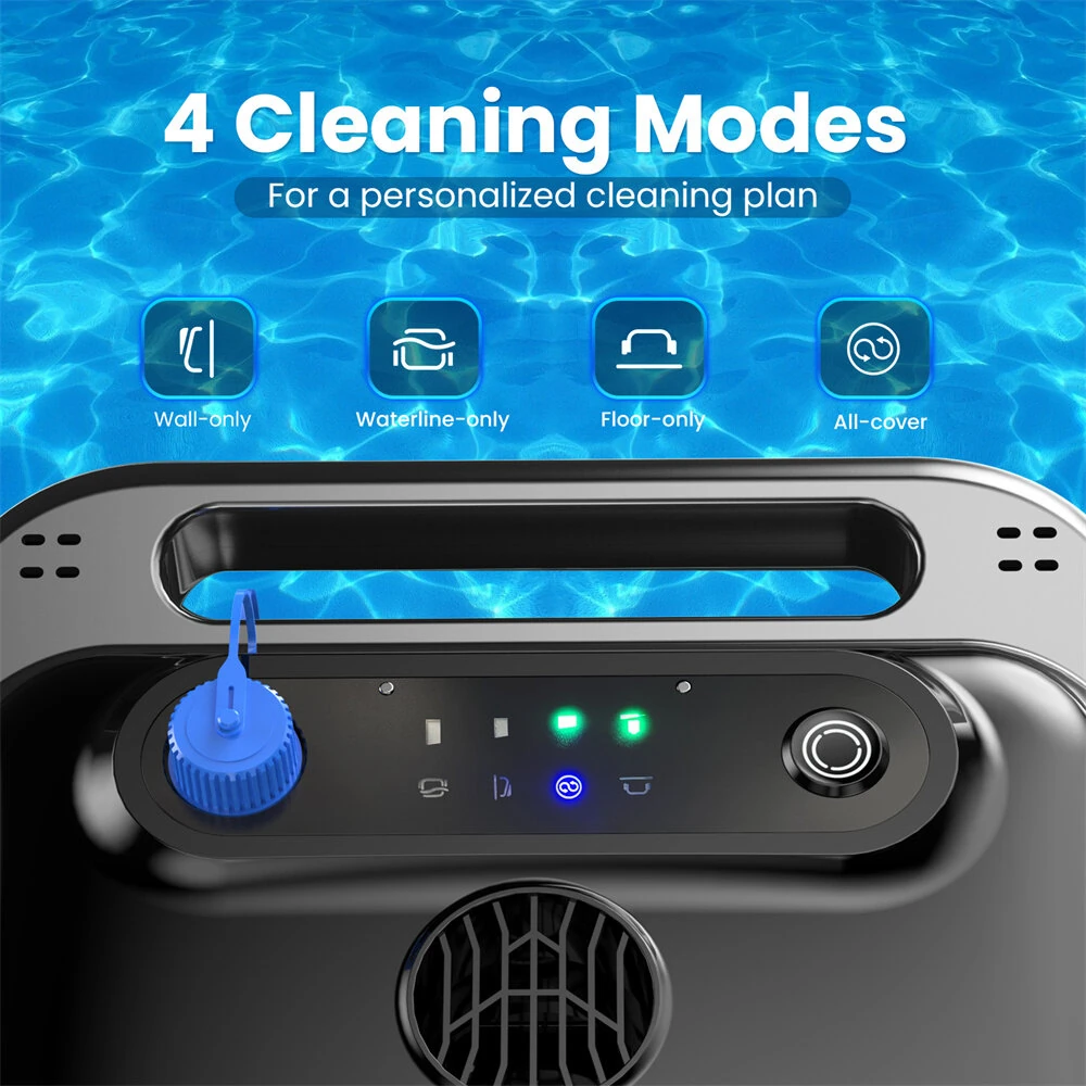 [EU Direct] INSE Y50S Robotic Pool Cleaner, Upgraded Motor, Powerful Wall-Climbing with Scrubber Brushes, Smart Path Navigation, Cordless Pool Vacuum for Inground Pools up to 2000 Sq.ft