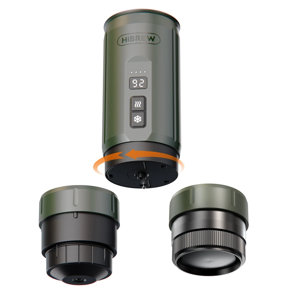 [EU Direct] HiBREW H4C Portable Espresso Coffee Machine 20 Bar Pressure Detachable 7500mAh Battery Coffee Powde NS & DG Capsules Compatible Outdoor Coffee Maker