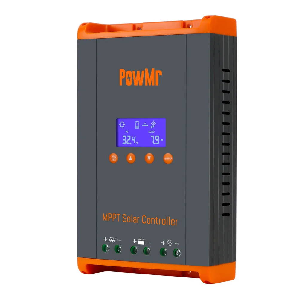 PowMr HHJ60-PRO MPPT 60A Solar Charge Controller Solar Panels Regulator 12V 24V 36V 48V Parallel Up 12 Units For Lead Acid Lithium Battery