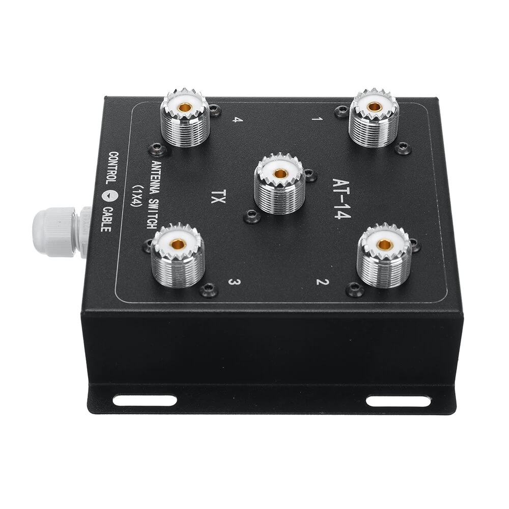 AT-14 4-Way Coax Remote Antenna Switch Convenient Switching 1.8MHz-60MHz 500W PEP