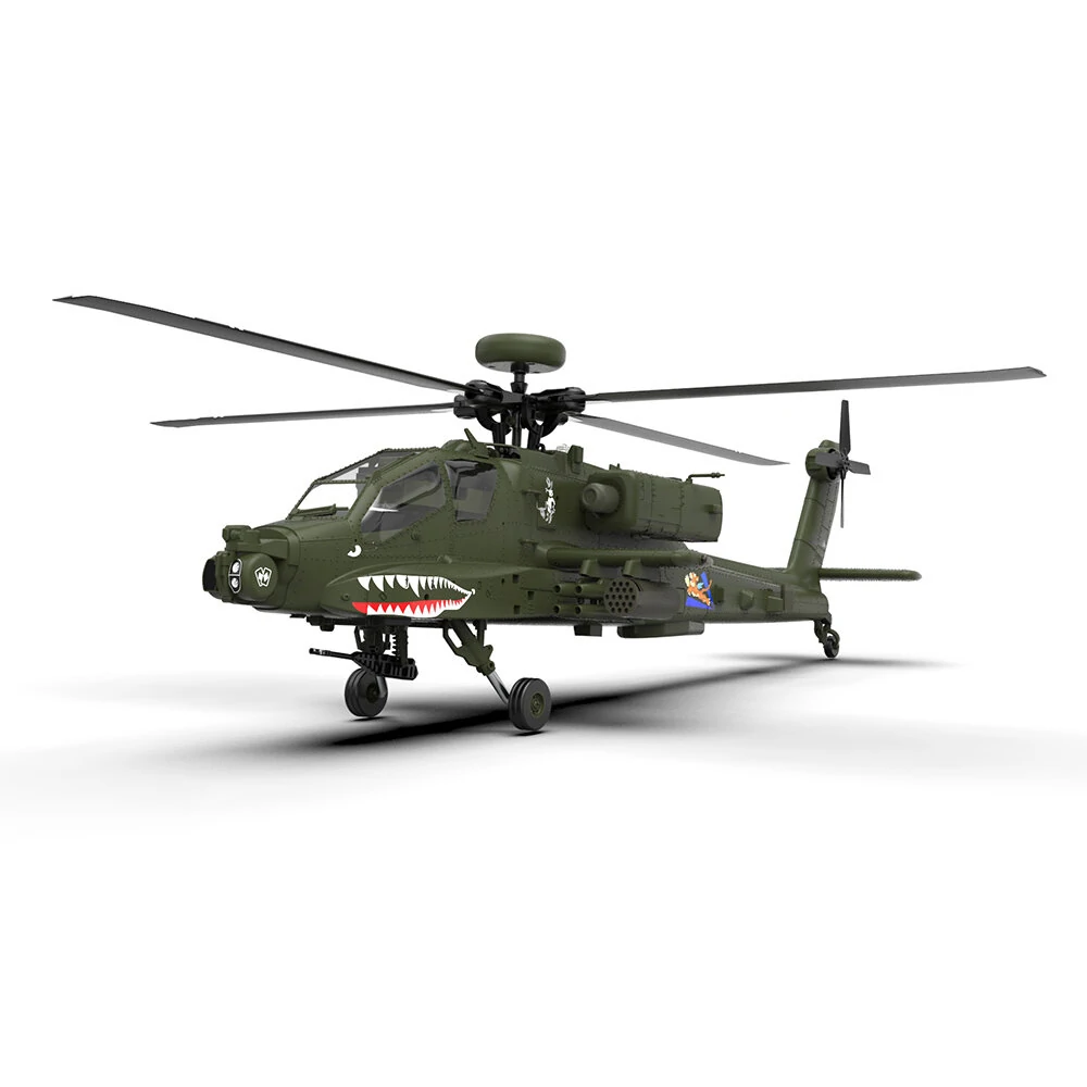 Eachine E250 AH-64 Apache 2.4G 6CH 3D 6-Axis Gyro Dual Brushless Motor 1:32 Scale Flybarless RC Helicopter Compatible With Futaba S-FHSS Protocol