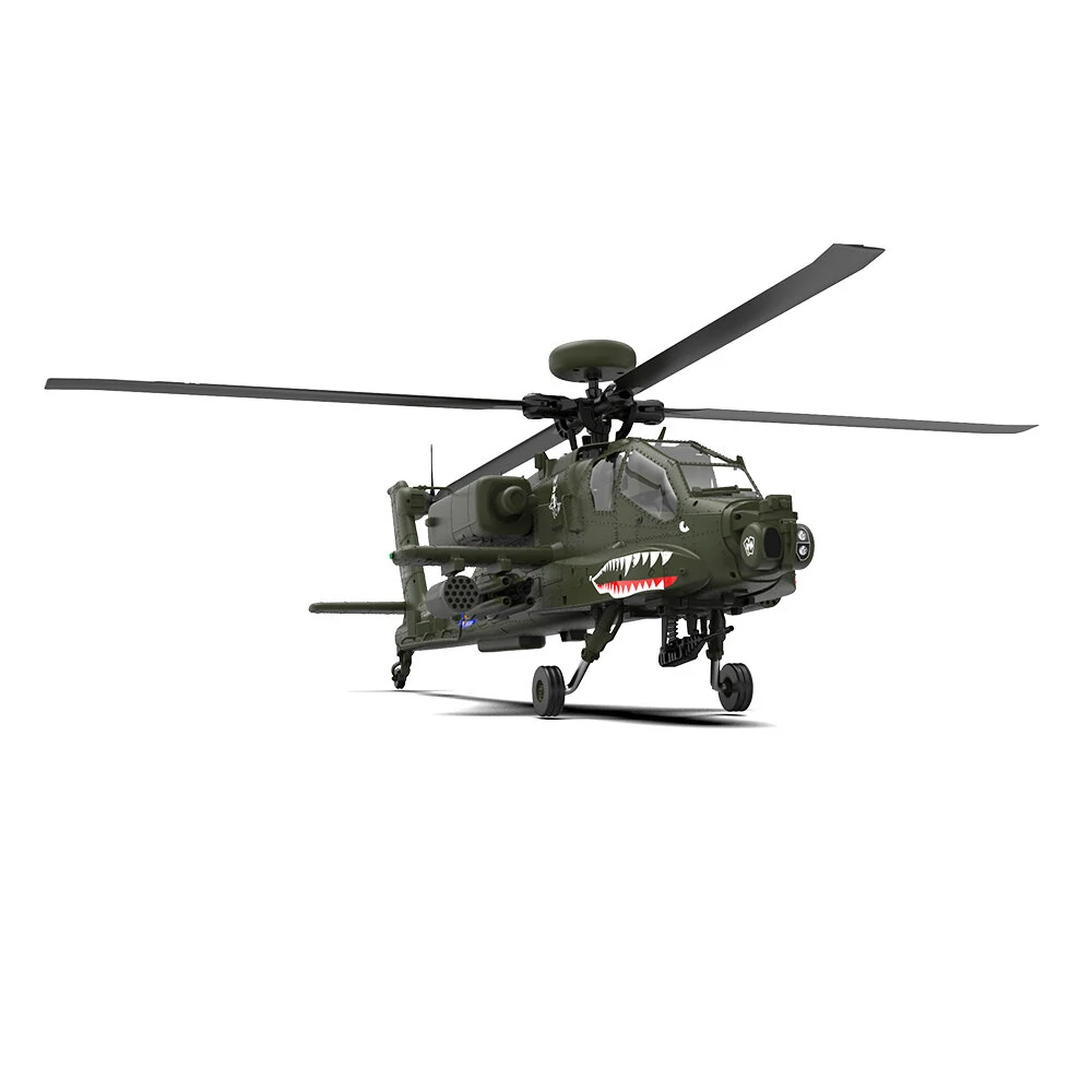 Eachine E250 AH-64 Apache 2.4G 6CH 3D 6-Axis Gyro Dual Brushless Motor 1:32 Scale Flybarless RC Helicopter Compatible With Futaba S-FHSS Protocol