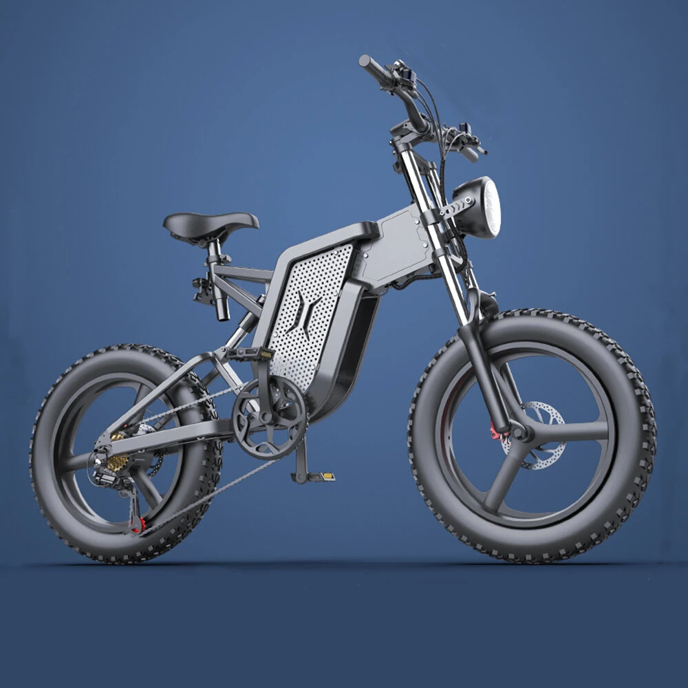 [EU DIRECT] EKXBIKE X20 Electric Bike 48V 35Ah Battery 1000W Motor 20*4.0inch Tires Integrated Wheel 90KM Max Mileage 150KG Max Load Electric Bike