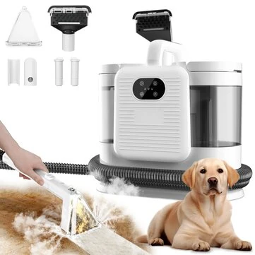 [EU Direct] NovuLife C988 Steam Upholstery & Carpet Cleaner,1650W High-Temp Steam, 15Kpa Power Suction, 4 Cleaning Mode,Dual Tank, 5M Cord, for Sofa, Mattress, Car Interior