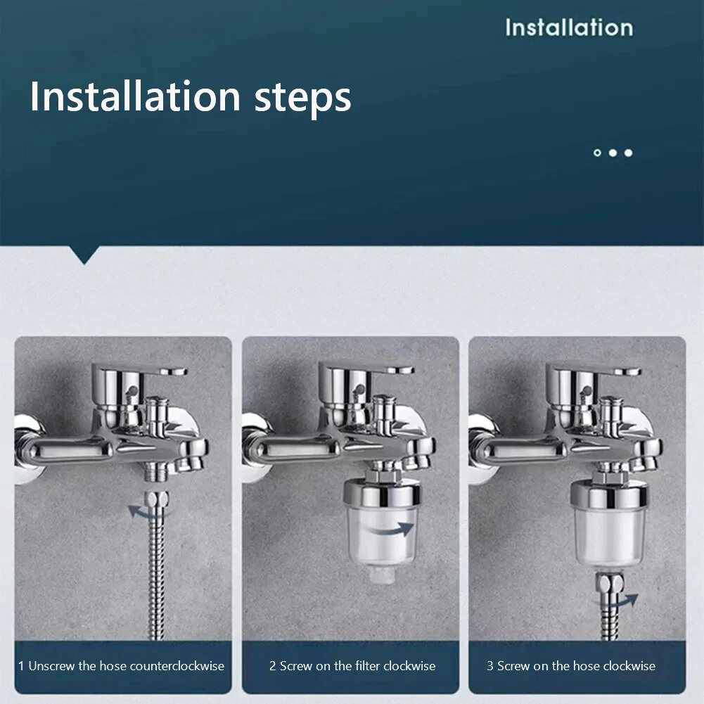 Universal Shower Filter for Faucet Shower Head Water Outlet Cleaner Kits Universal Faucet Filter Kitchen Bathroom Shower Household Filter PP Cotton Filter