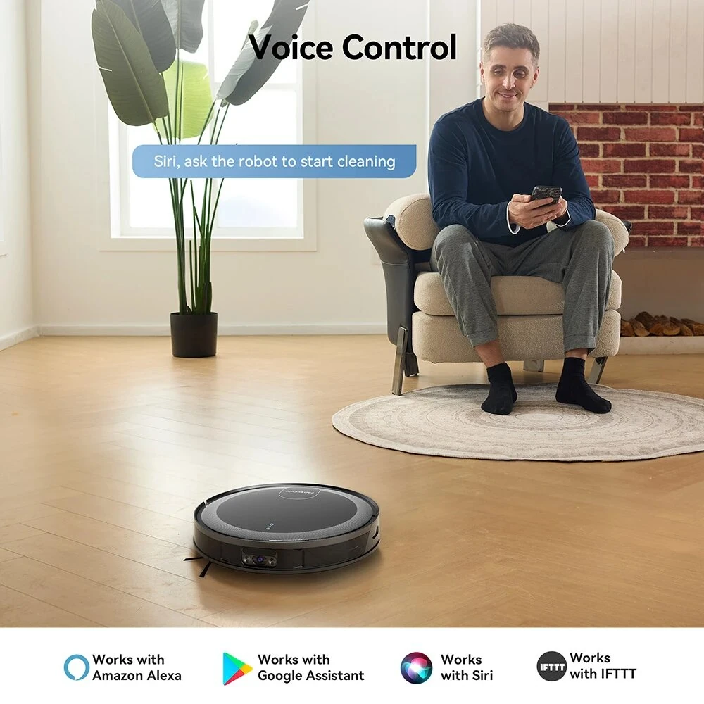 [EU Direct]Proscenic X1S Robot Vacuum Cleaner with Mop, 3000 Pa suction power, 2.5L dust bag, App and voice Control