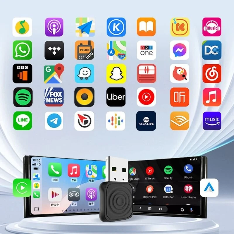 CarlinKit Mini Ultra Wireless USB Adapter for Car CarPlay Android Auto Stability and Convenience Plug and Play