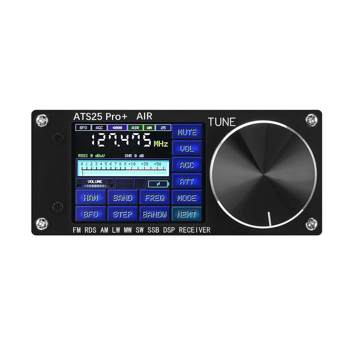 ATS25 Pro+ Supports bluetooth Wifi AIR band FM SW SSB MW LW AIR SDR Receiver Aviation Band Receiver Firmware 4.2 SI5351