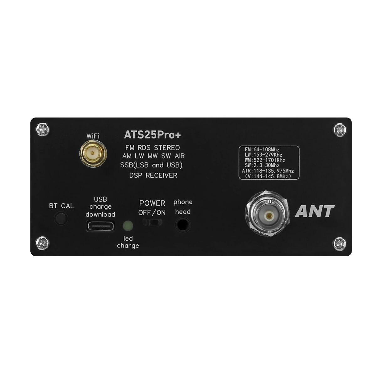 ATS25 Pro+ Supports bluetooth Wifi AIR band FM SW SSB MW LW AIR SDR Receiver Aviation Band Receiver Firmware 4.2 SI5351