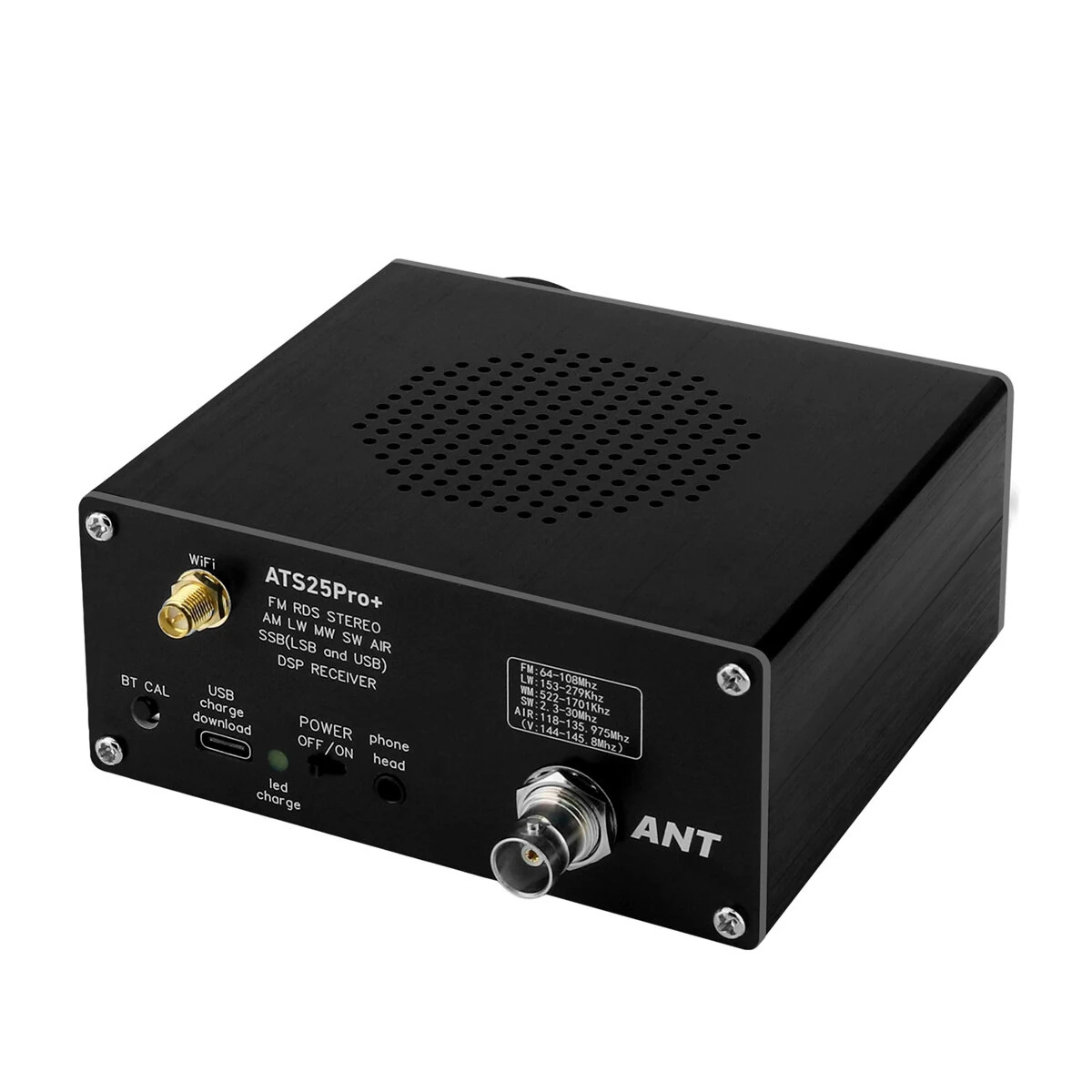 ATS25 Pro+ Supports bluetooth Wifi AIR band FM SW SSB MW LW AIR SDR Receiver Aviation Band Receiver Firmware 4.2 SI5351