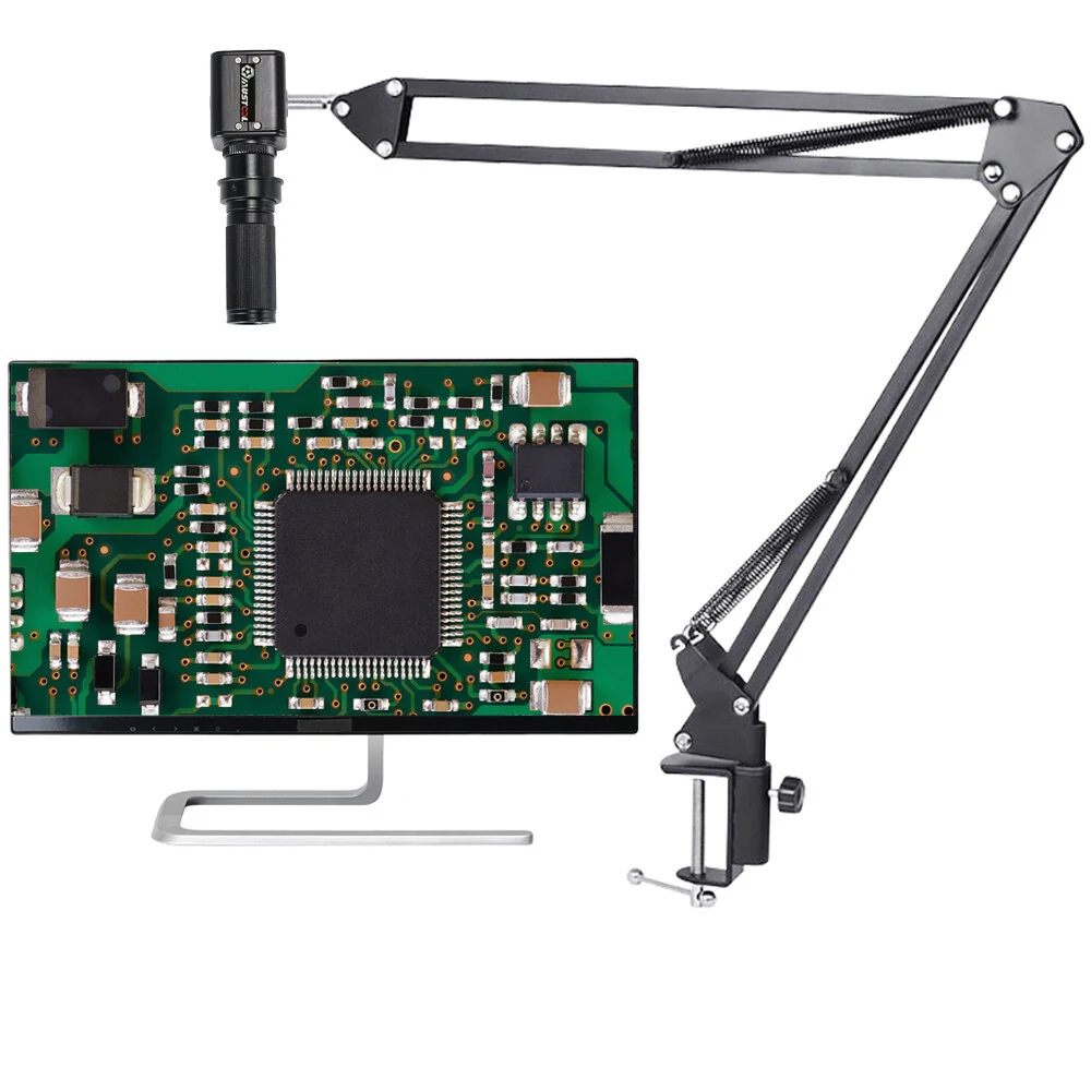 HAYEAR 21MP HDMI Industrial Microscope 1X-130X Zoom 1080P Camera C Mount Lens Remote Control For Digital Image Acquisition