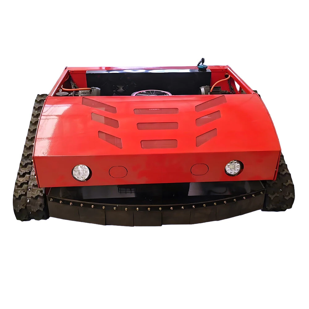 HT800A Remote Control Lawn Mower 800mm Cutting Width Adjustable Height High Efficiency 2-4.2 Acres Per Hour 45-Degree Slope Capability 680m Range Powerful Motor