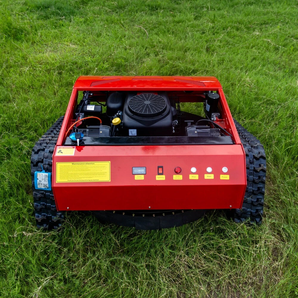 HT800A Remote Control Lawn Mower 800mm Cutting Width Adjustable Height High Efficiency 2-4.2 Acres Per Hour 45-Degree Slope Capability 680m Range Powerful Motor