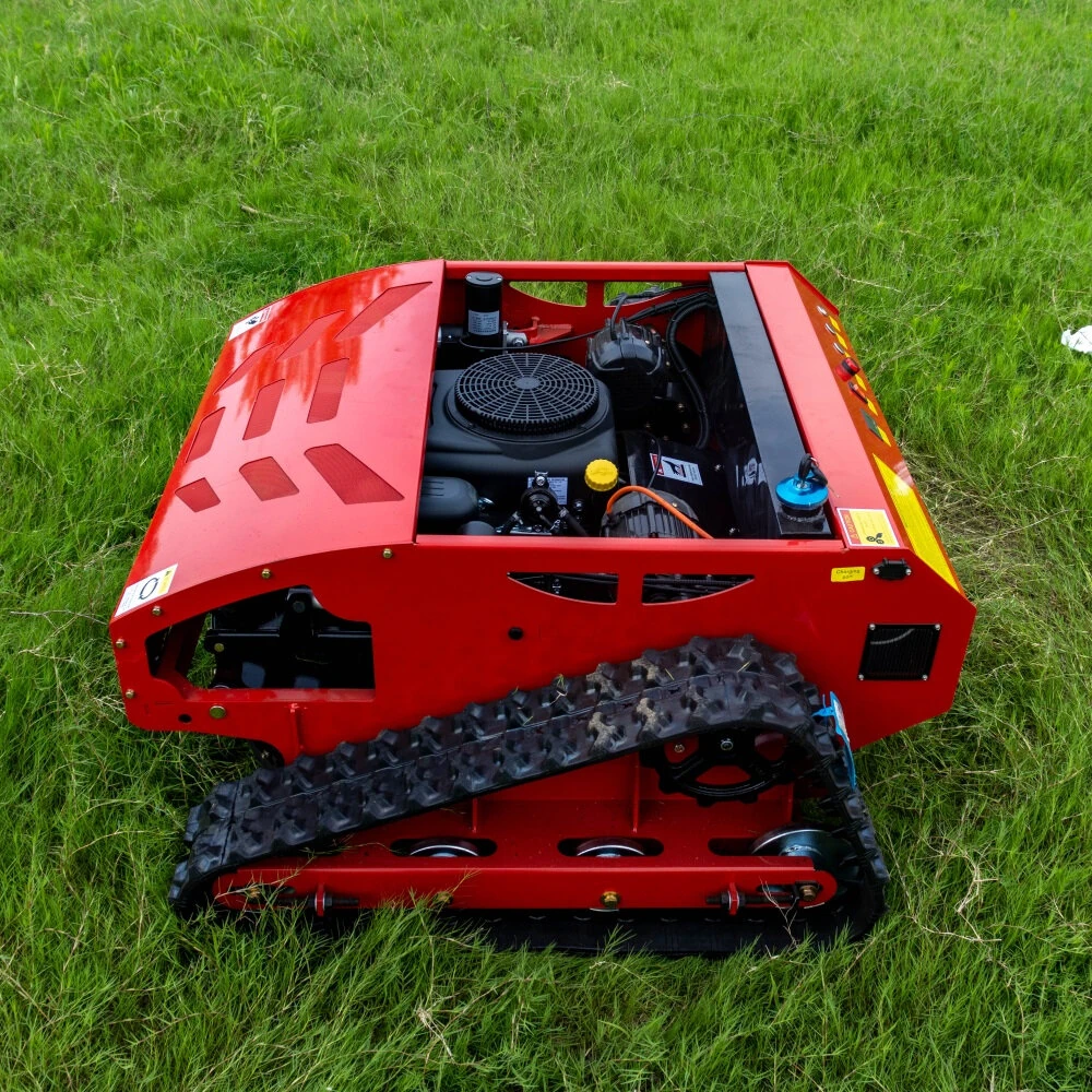 HT800A Remote Control Lawn Mower 800mm Cutting Width Adjustable Height High Efficiency 2-4.2 Acres Per Hour 45-Degree Slope Capability 680m Range Powerful Motor