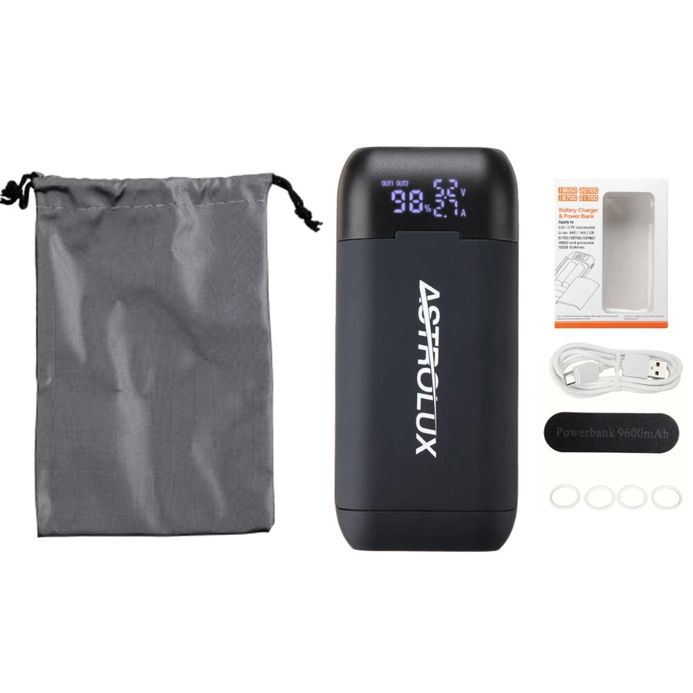 Astrolux® PD2 Type-C 18W QC3.0 PD3.0 Quick Charge USB Battery Charger Flashlight RC Phone Power Bank Intelligent Battery Case Box For Li-ion 21700/20700/18650