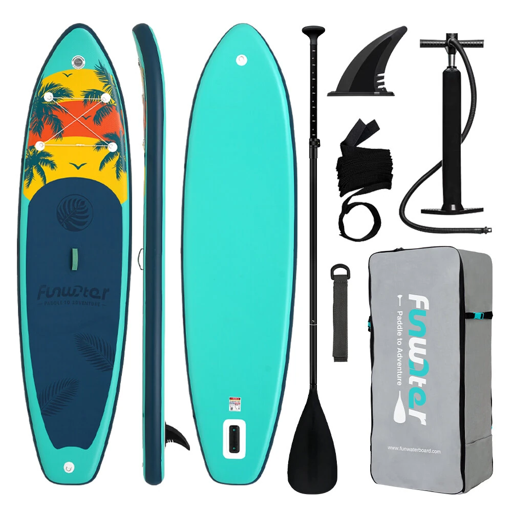 [EU Direct] FunWater 335*84*15CM Load 165KG+ Inflatable Stand Up Paddle Board Surfboard For Solor Adventure Fimaly Touring Unisex Adult Paddle Board SUPFW55A,SUPFW55B,SUPFW55C