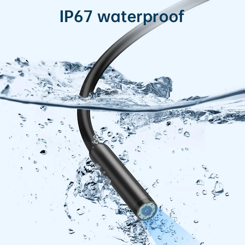 1080P 8mm iphone and Android Car Inspection Endoscope Camera Repair Equipment Tool with 5m Cable IP67 Waterproof 2.0 Megapixels