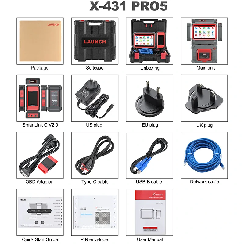 Launch X431Pro 5 Car Diagnostic Tool Full System Auto OBD2 Scanner J2534 Programming Auto OBD2 Scanner Diagnosis Automotive Tool