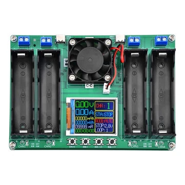LCD Display 18650 Lithium Battery Digital Measurement Lithium Battery Power Detector Module 4 Channels Battery Capacity Tester DC 5V