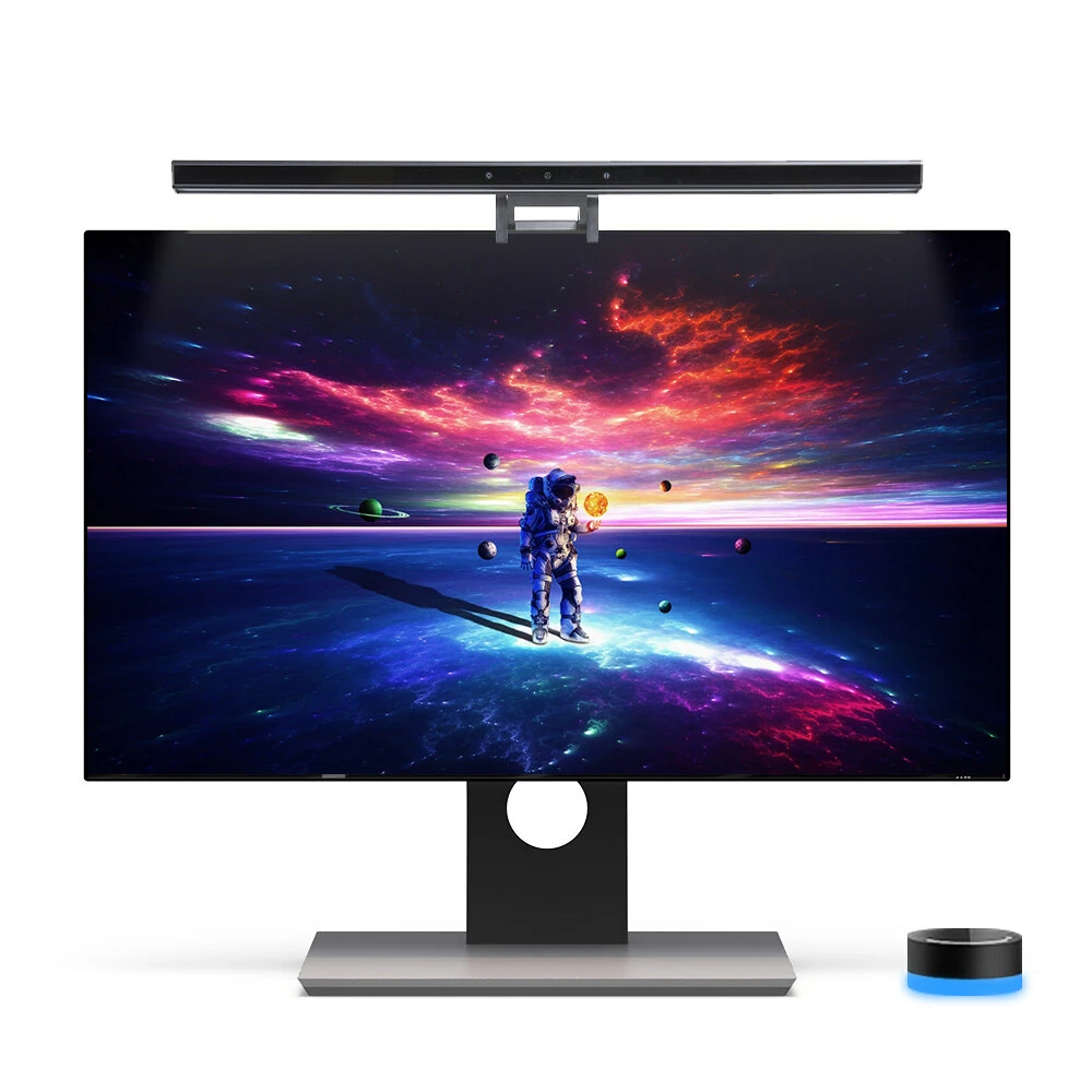 BlitzWolf® BW-CML6 RGB Gaming Monitor Light Bar with Wireless Remote Control, Dynamic Pickup, Stepless Dimming/Color Temperature, Dual Light Source, Asymmetric Optical Design Eye Protection Anti-Glare for Home Office PC Computer