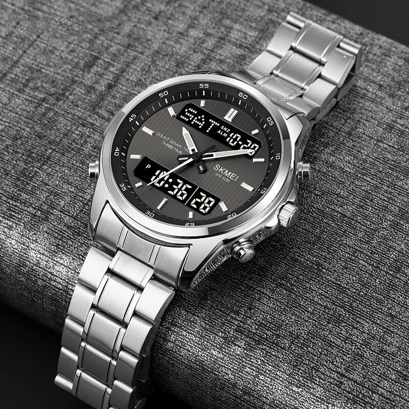 SKMEI Men's Sports Digital Watches Double Display Chronograph Watch Waterproof Luminous Alarm Electronic Watch