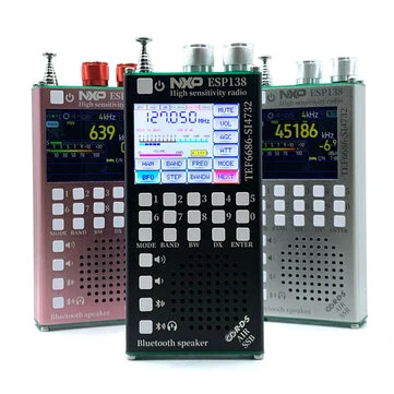 AMNVOLT SI4732 TEF6686 Dual-system Full-Band Radio FM AM SSB Air Band Receiver + TEF6686 FM Receiver 2-in-1 Handheld Radio with Bluetooth