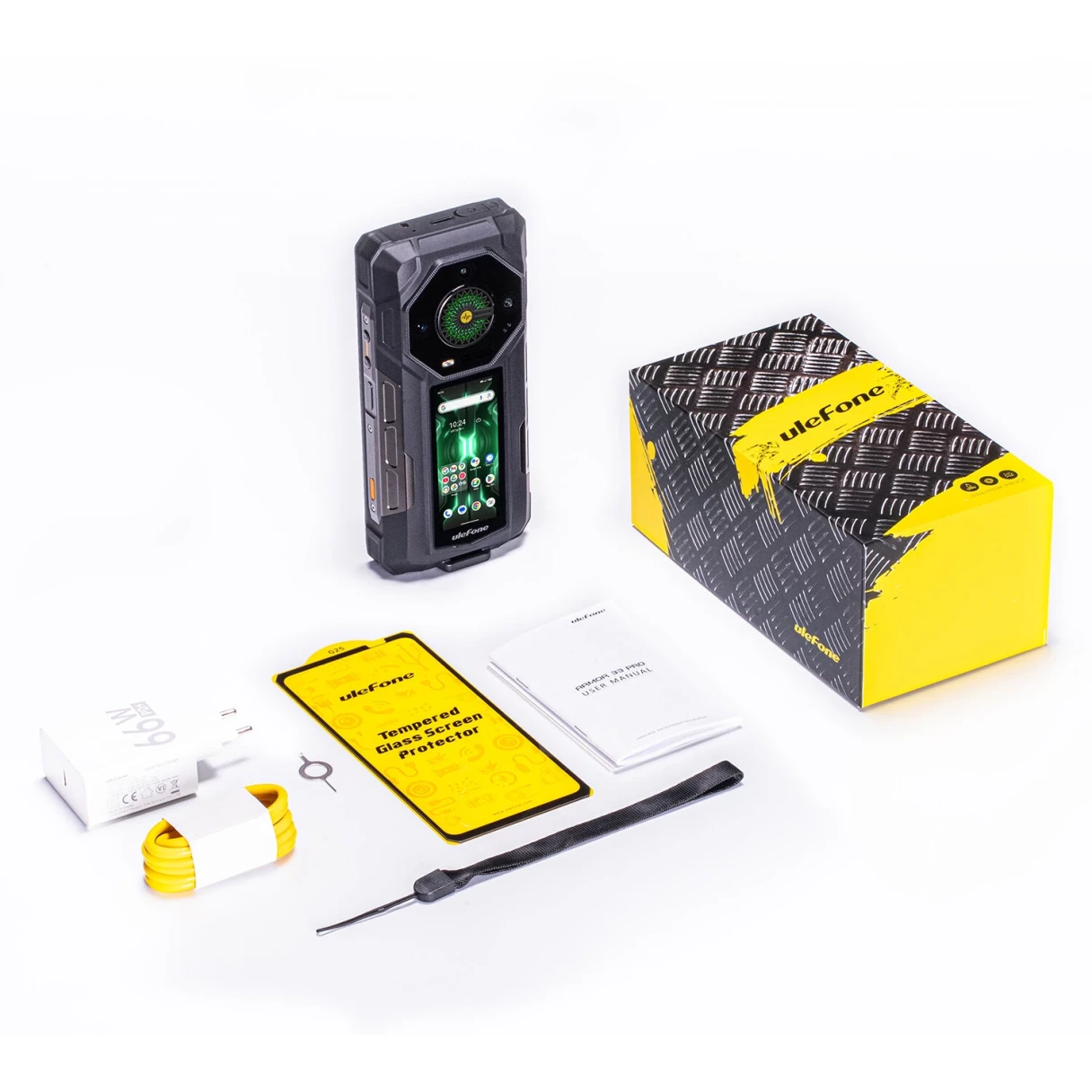 Ulefone Armor 33 Pro 5G AI 25500mAh Dual Display 118dB Loudspeaker 32GB 512GB 50MP Triple Camera 64MP Night Vision Dimensity 7300X 6.95 inch 120Hz 66W Fast Charge WiFi 6E NFC IP68 IP69K Waterproof Rugged Smartphone