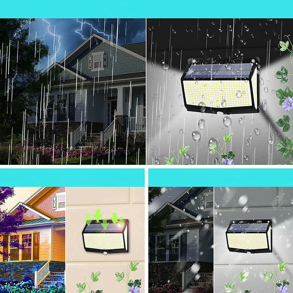 Elfeland 468 LED Super Bright Outdoor Solar Lamp Waterproof 3 Modes Motion Sensor Human Induction Solar Garden Light Yard Garage Lights