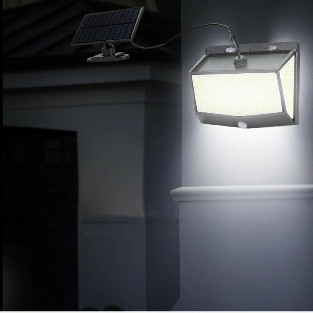 Elfeland 468 LED Super Bright Outdoor Solar Lamp Waterproof 3 Modes Motion Sensor Human Induction Solar Garden Light Yard Garage Lights