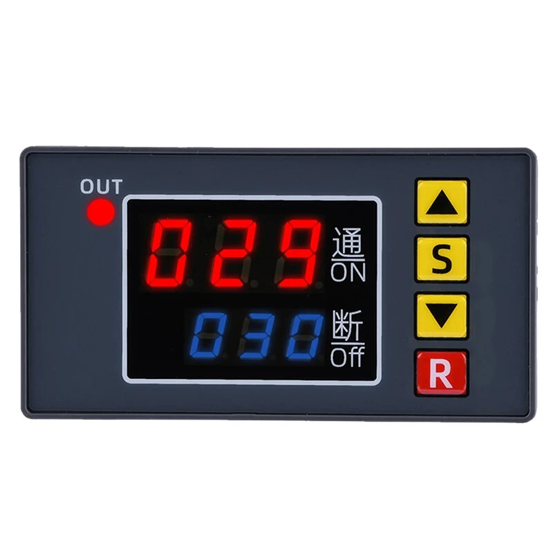 T3231 110V-220V 12V/24V Digital Time Delay Relay LED Cycle Timer Control Switch Adjustable Timing Relay Time Delay Switch