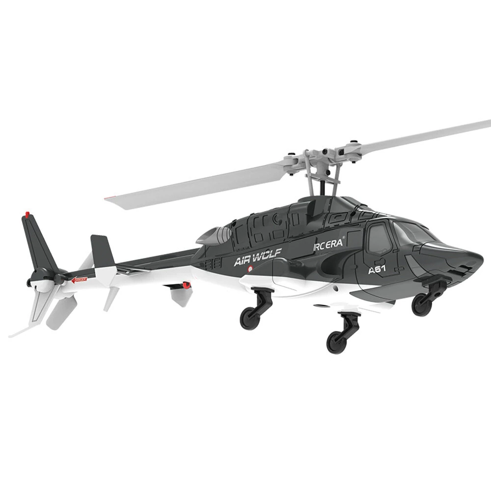 RC ERA A61 Airwolf 2.4G 4CH 6-Axis Gyro 1:53 Scale Optical Flow Localization Altitude Hold Flybarless RC Helicopter RTF