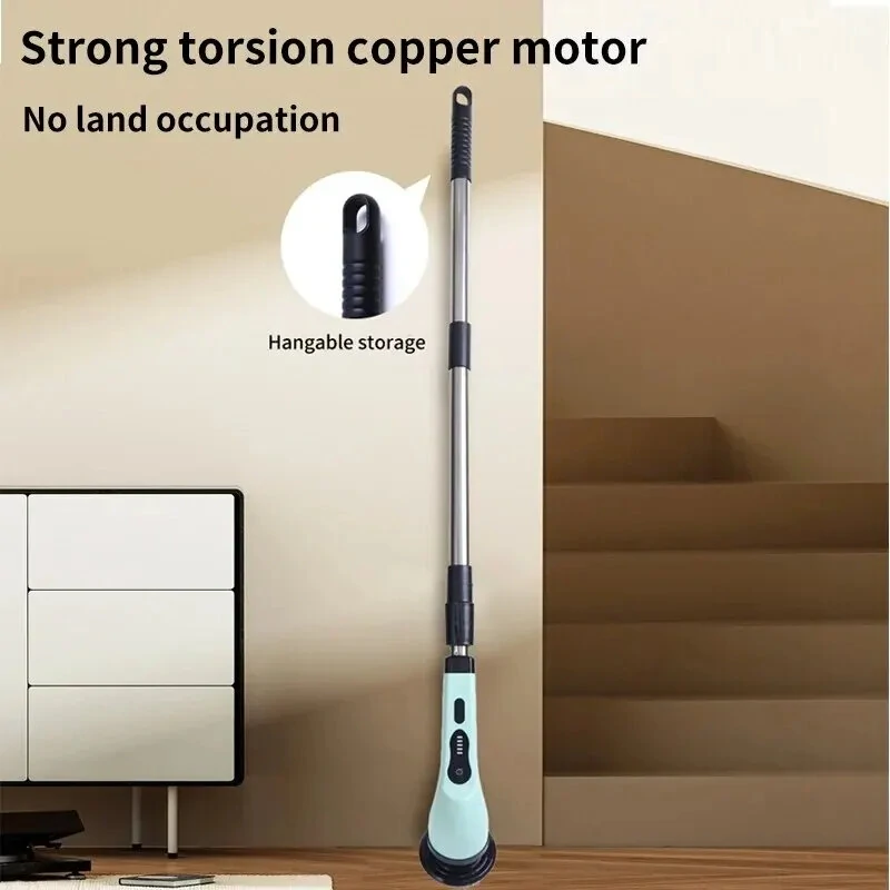 2000mAh Multifunctional Cordless Electric Cleaning Brush with 9 Brush Heads Electric Cleaning Brush Bathroom Window Kitchen Automotive Household Rotating Cleaning Machine