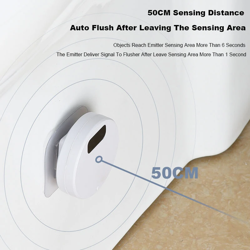 Toilet Flush Button Plastic Toilet Flush Button Toilet Smart Sensor Flusher ExternalInfrared Flush Smart Toilet Flushing Sensor