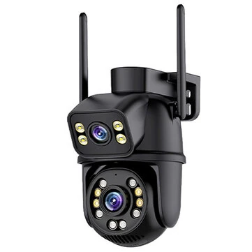 Guudgo 6MP HD 5X Zoom Dual Lens Security Camera WIFI PTZ IP66 Waterproof Night Vision 2-Way Audio Surveillance CCTV Cameras ICSEE APP Outdoor Camera