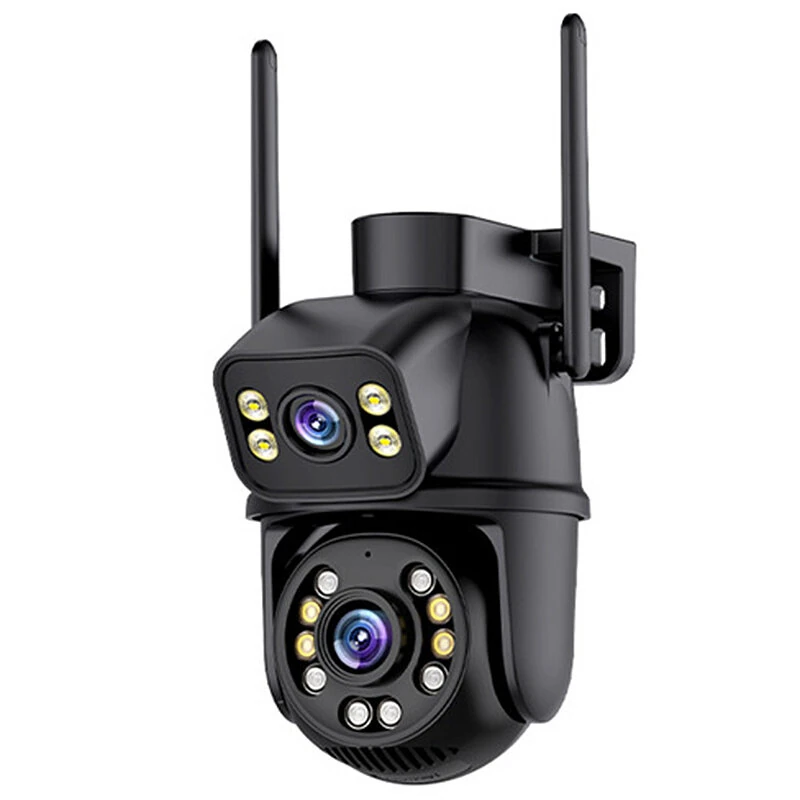 Guudgo 6MP HD 5X Zoom Dual Lens Security Camera WIFI PTZ IP66 Waterproof Night Vision 2-Way Audio Surveillance CCTV Cameras ICSEE APP Outdoor Camera