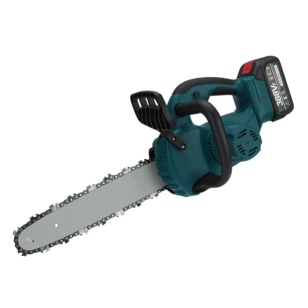 VIOLEWORKS 5000W 10 Inch Portable Electric Chain Saw Pruning Chain Saw Rechargeable Woodworking Power Tools Wood Cutter W/ 1/2 Battery EU Plug