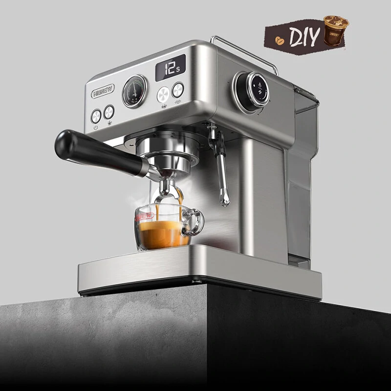 [EU Direct] HiBREW H10A 19Bar Semi Automatic Espresso Coffee Machine Temperature Adjustable 58mm Portafilter Cold/Hot Coffee Maker