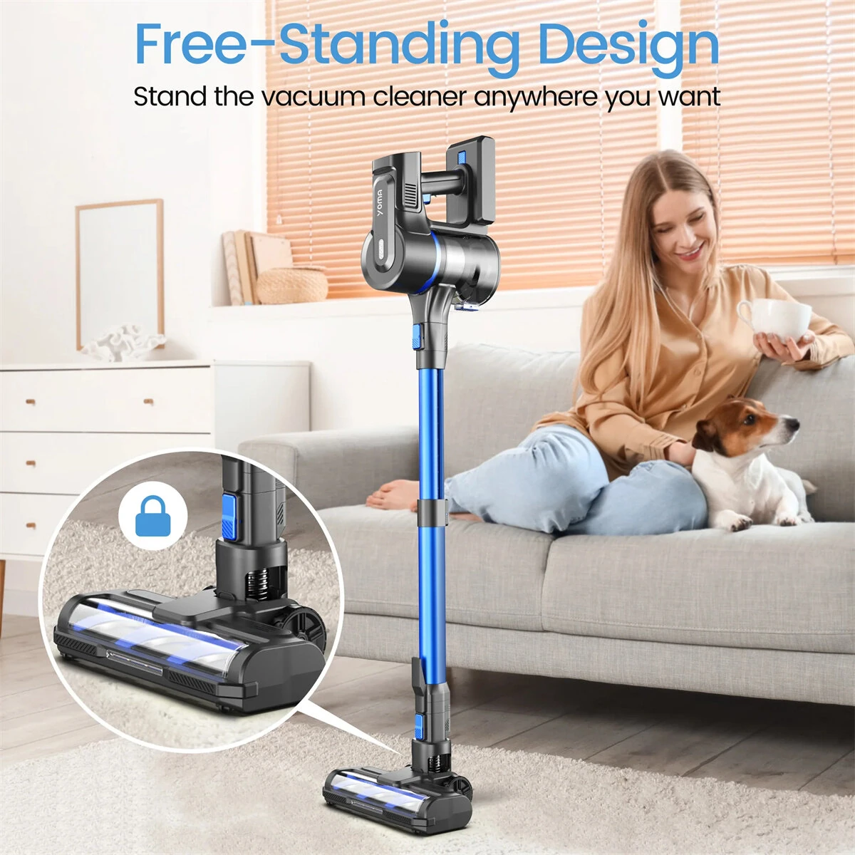 [EU Direct] INSE YOMA S11PRO Cordless Vacuum Cleaner 350W Brushless Motor 28KPA Suction Lightweight Design for Pet Hair 50 Min Runtime LED Crevice Tool