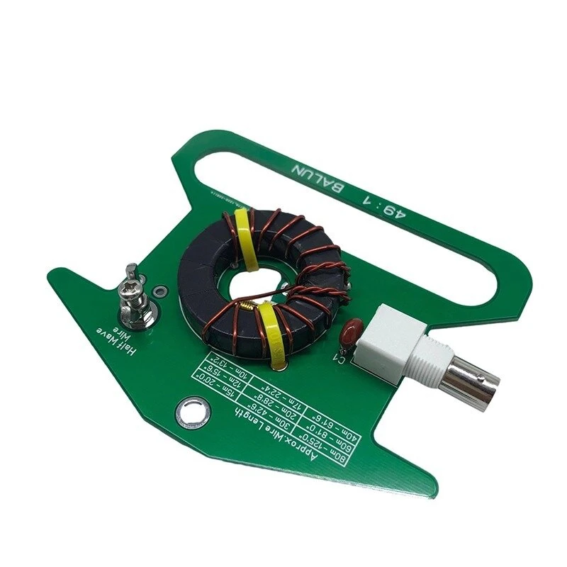 49:1 Balun Transformer HF Reception Antenna BNC Female Connector 5-35MHz Frequency Range 50W Power Rating Lightweight