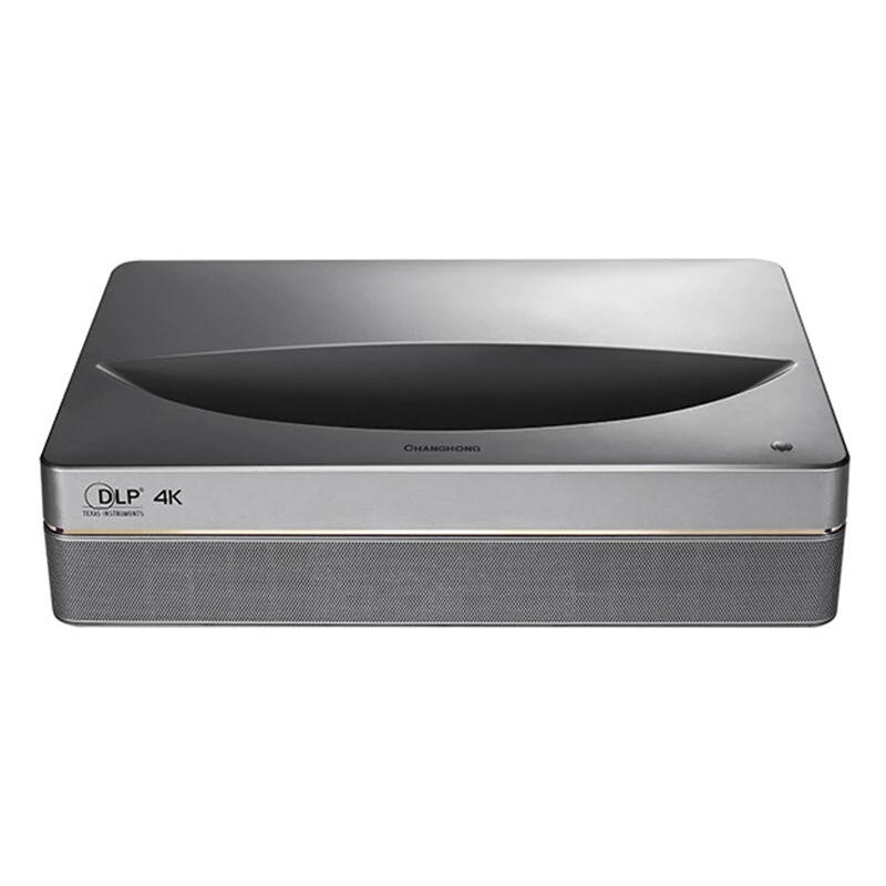 [Chinese Version]Changhong D6MAX 4K HDR10 DLP Projector 3500ANSI Lumens 3GB RAM 32GB ROM 3D MEMC Home TV Theater Support Eight-point Keystone Correction AI Voice Remote Control Wireless Screen Casting Built-in Dual Speakers Smart Home Cinema Projector