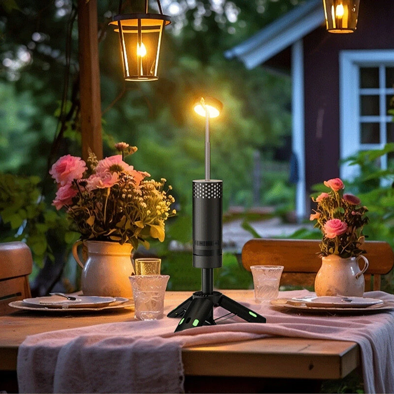 Bikight YL-301 Height Adjustable Telescopic Camping Light 10000mAh USB Rechargeable Portable LED Work Light Magnet Tripod Base Tent Telescopic Camping Lantern